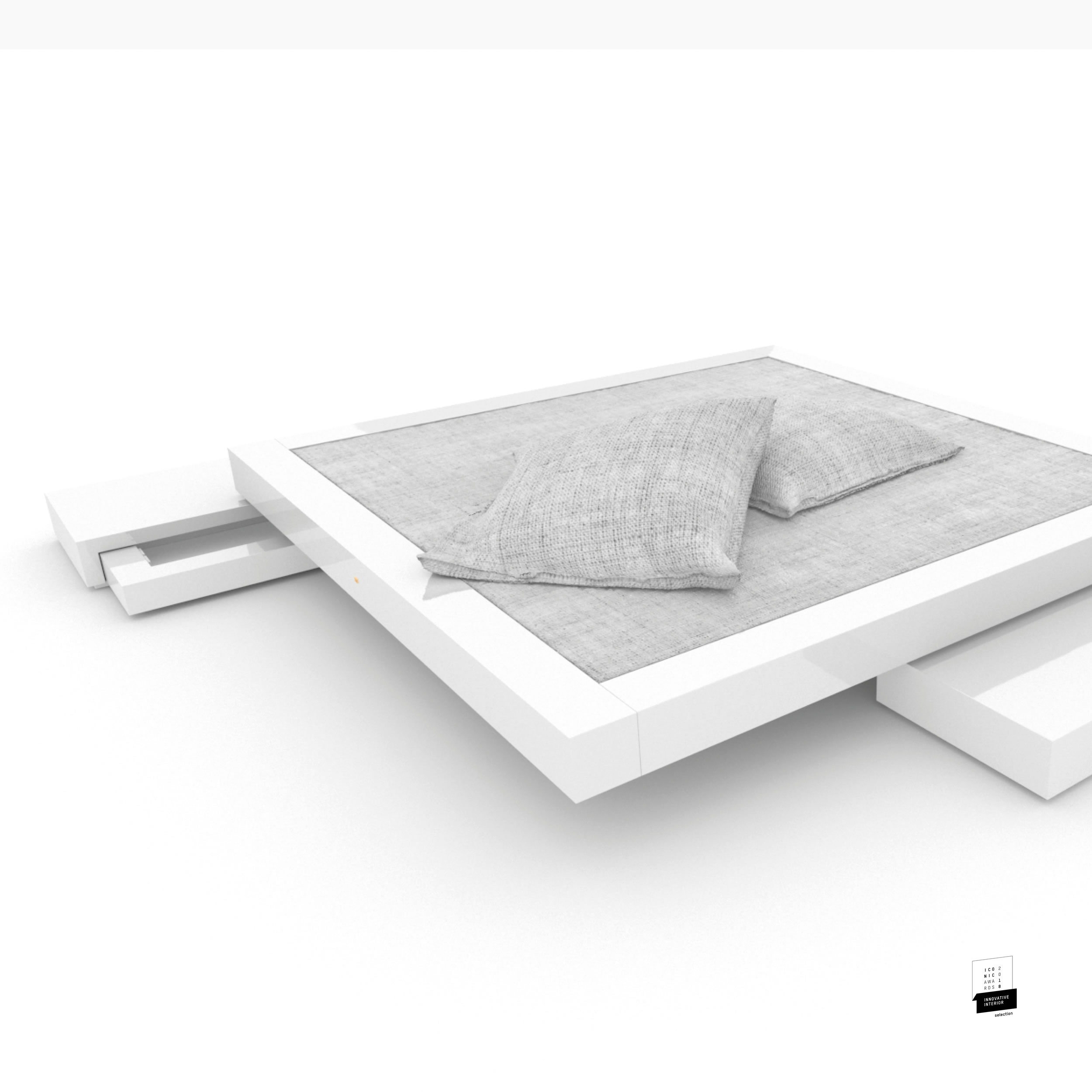 Bett flach weiss bolddesign Schlafzimmer one of akind Betten FS 16 FELIX SCHWAKE