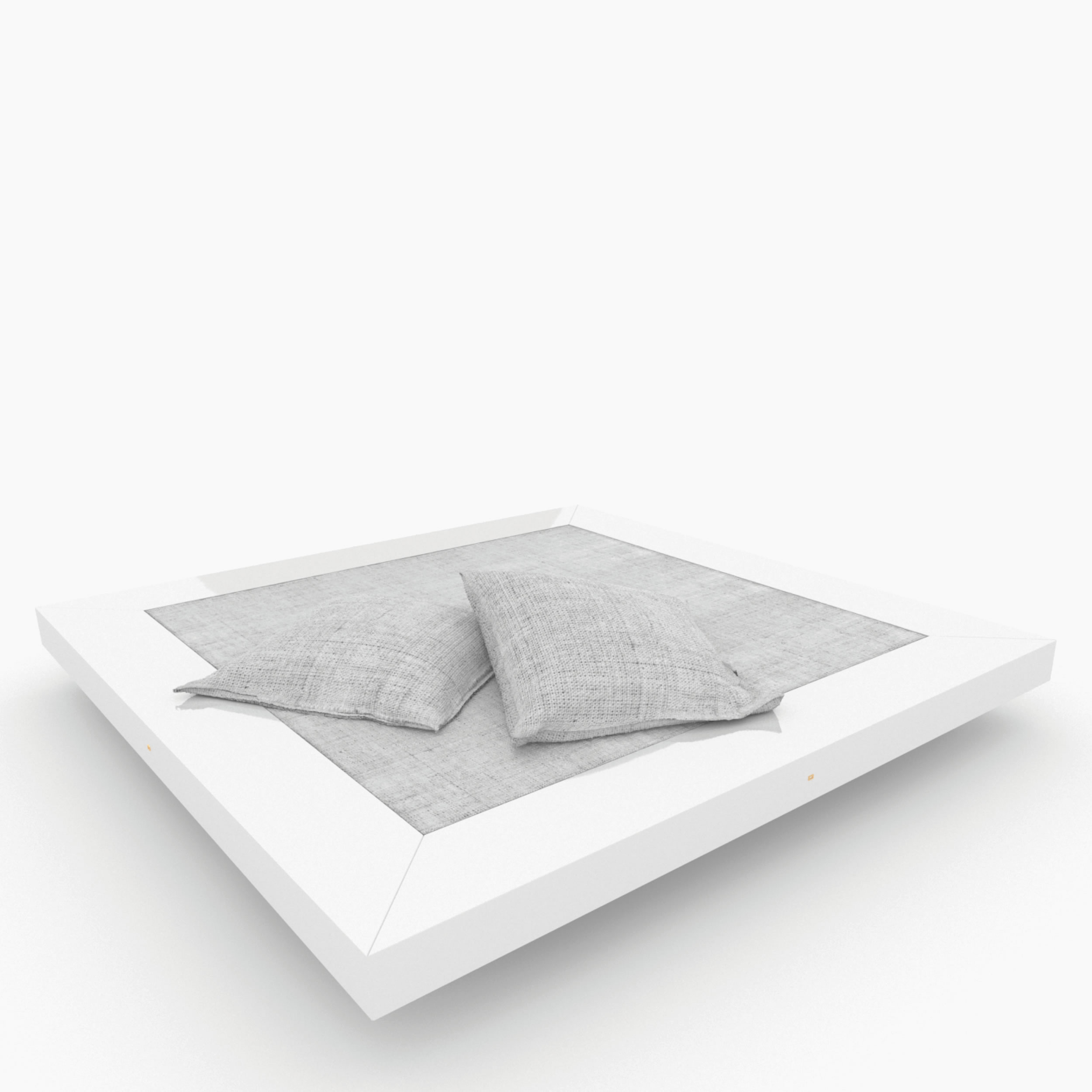 Bett quadratisch weiss archidaily Schlafzimmer minimalist Betten FS 9 FELIX SCHWAKE