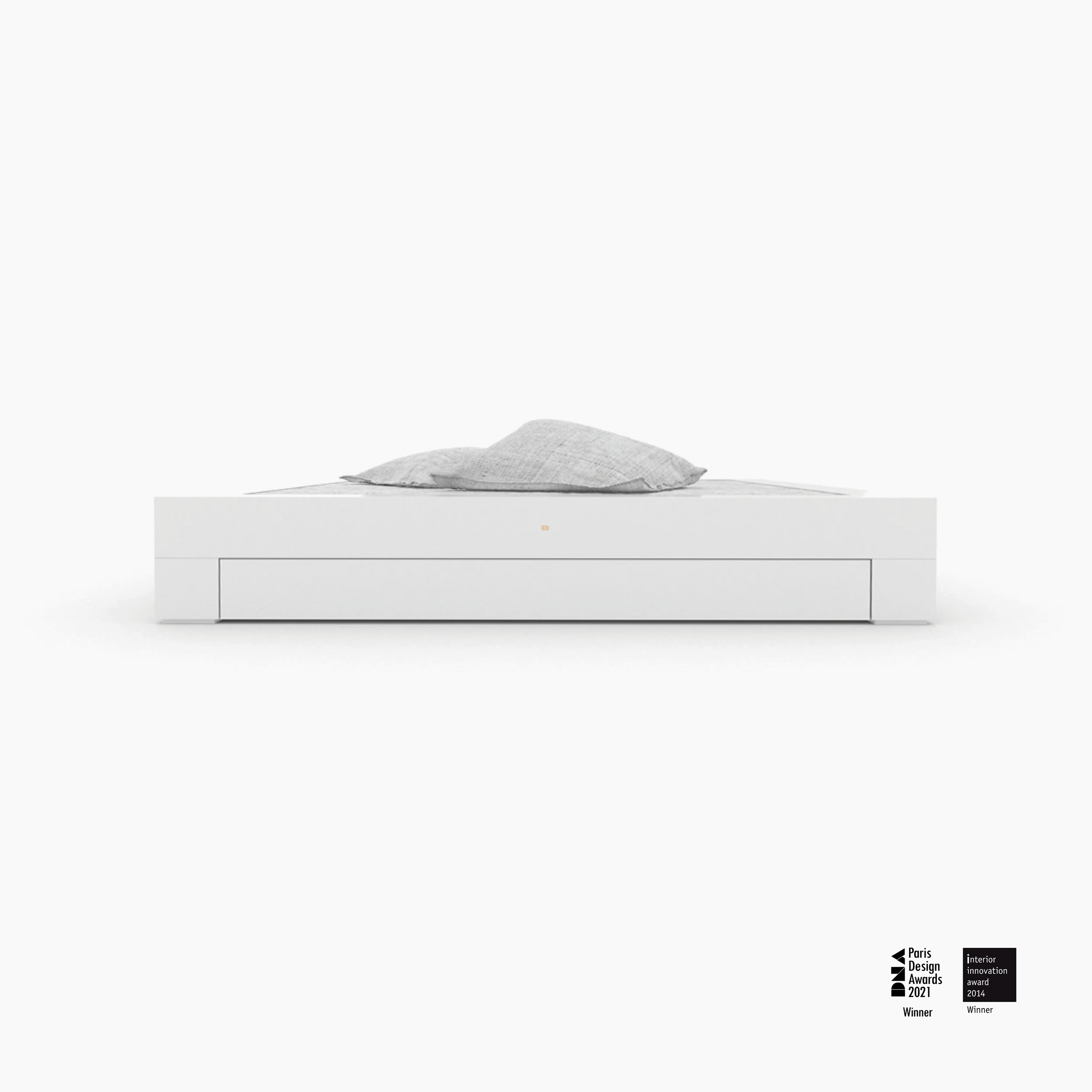 Bett quadratisch weiss artanddesign Schlafzimmer Elle Decor Betten FS 2 FELIX SCHWAKE