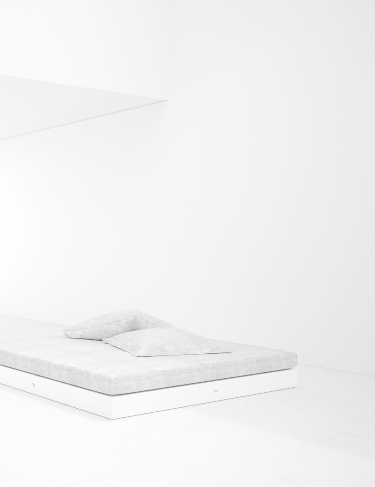 Design Bett BETT IV Luxus puristisches schlafzimmer mass geschneiderter weiss Boxspring Bett DESIGN RECHTECK