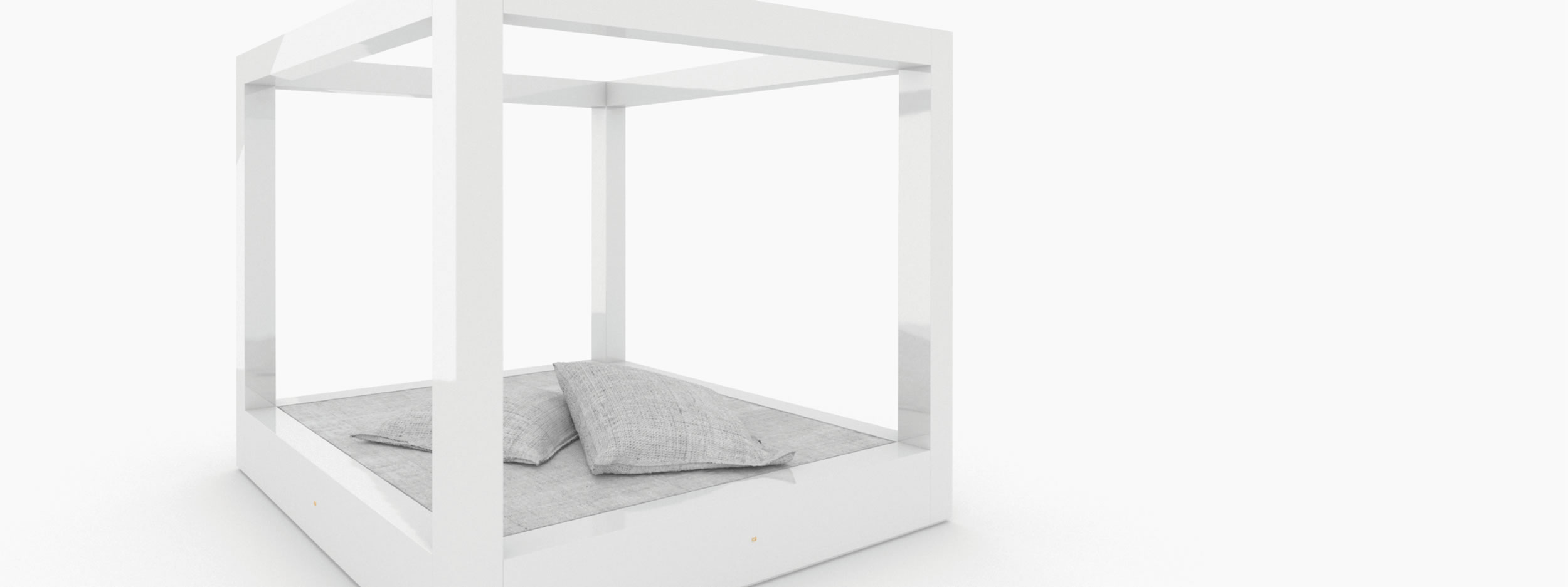 Himmelbett freistehend weiss master bedroom Schlafzimmer design Himmelbett FS 15 FELIX SCHWAKE RECHTECK