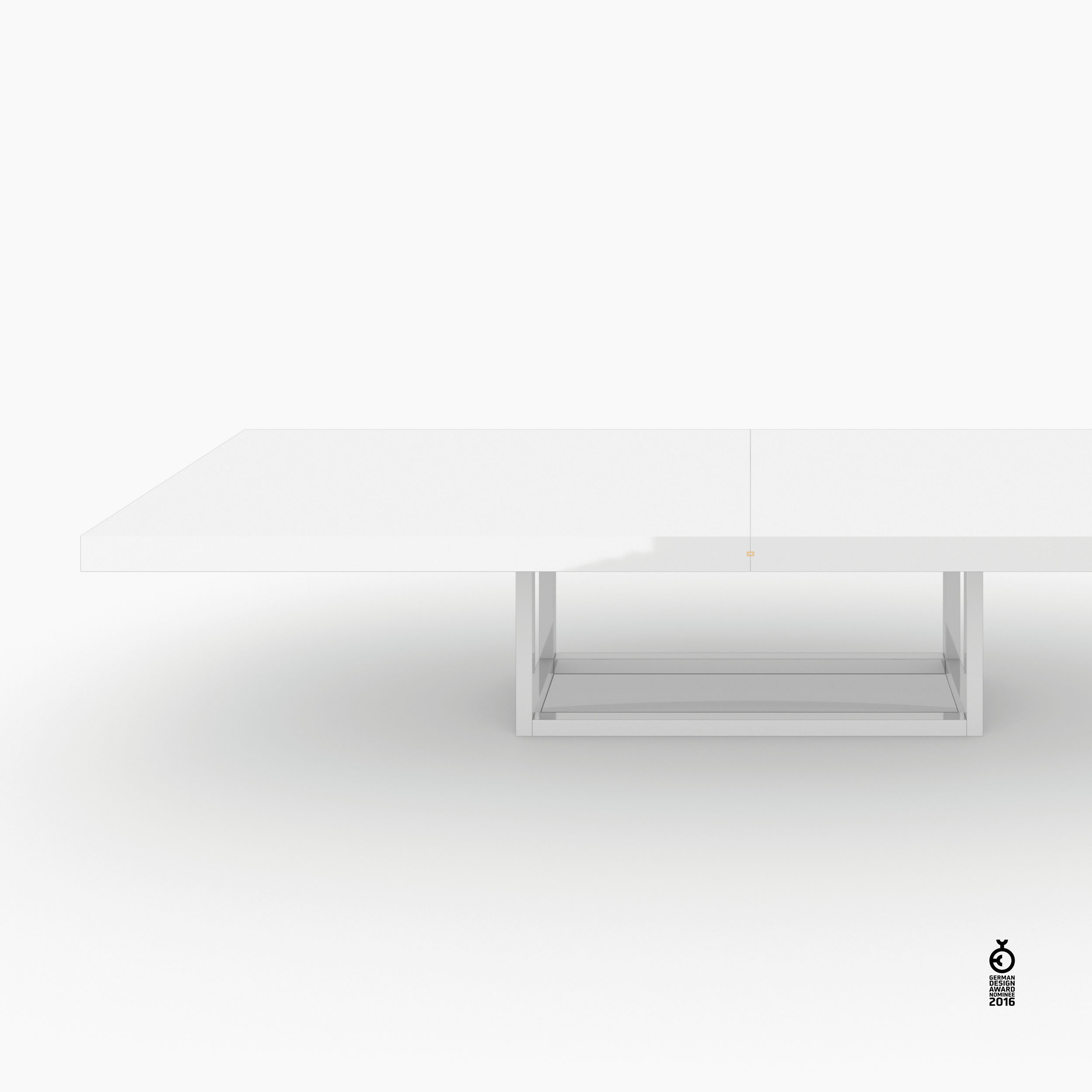 Konferenztisch Scheibe auf Quader weiss interiorstyle Besprechungsraum object design Konferenztische FS 81 FELIX SCHWAKE
