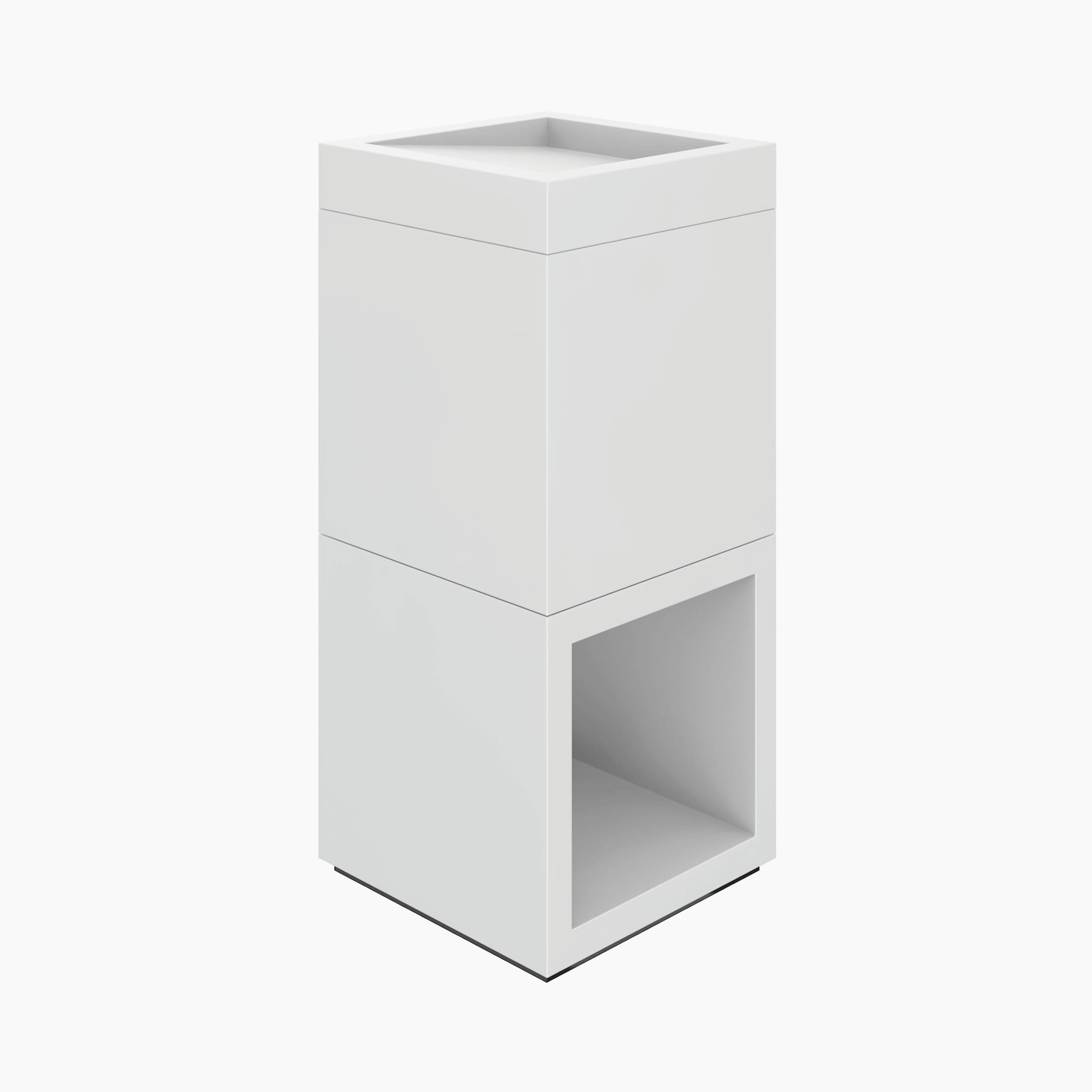Rednerpult wuerfel weiss functional art Buero minimalist furniture Stelen FS 43 FELIX SCHWAKE
