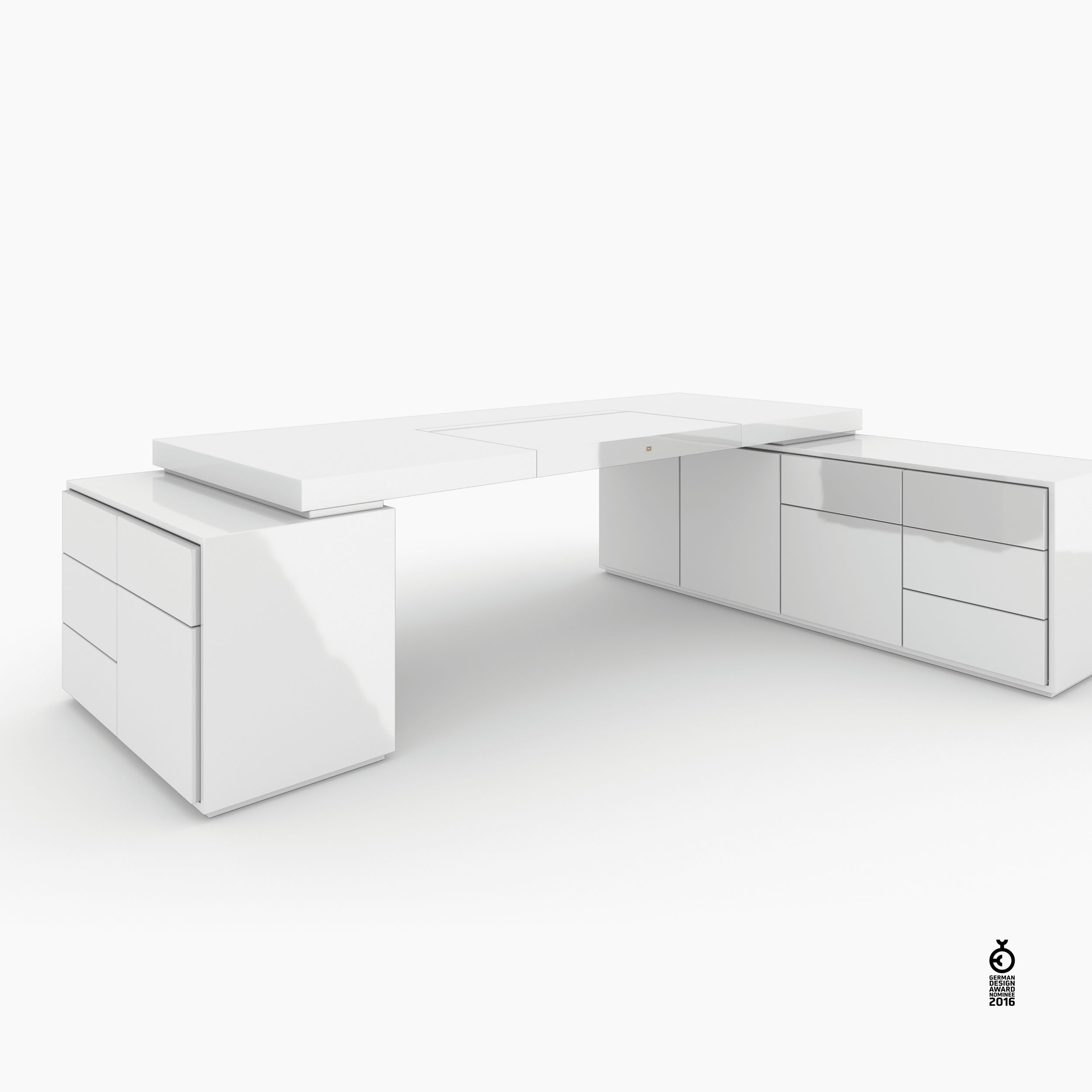 Schreibtisch scheiben und quader weiss architecture design Chefzimmer exclusive design Schreibtische FS 96 FELIX SCHWAKE