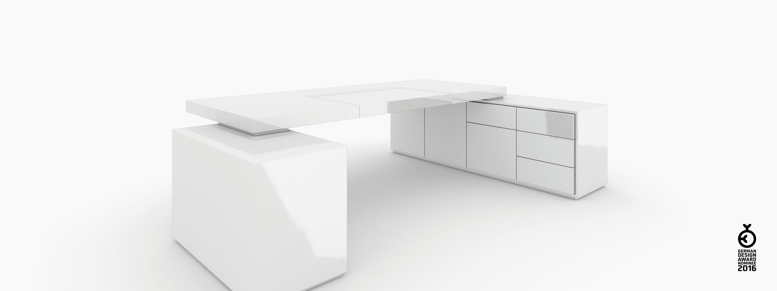 Schreibtisch scheiben und quader weiss interior design Chefzimmer simple furniture Schreibtische FS 95 FELIX SCHWAKE RECHTECK