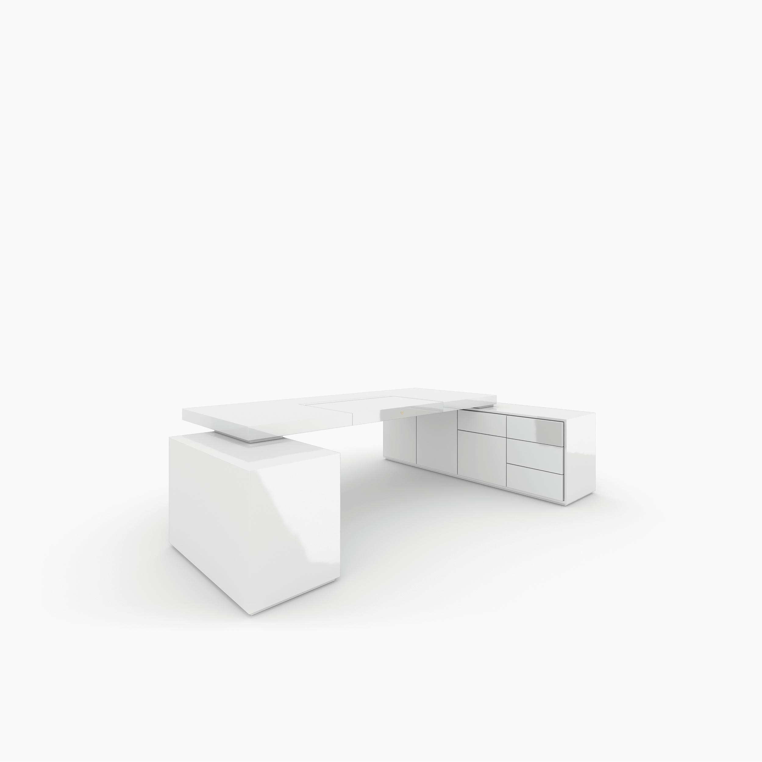 Schreibtisch scheiben und quader weiss interior design Chefzimmer simple furniture Schreibtische FS 95 FELIX SCHWAKE