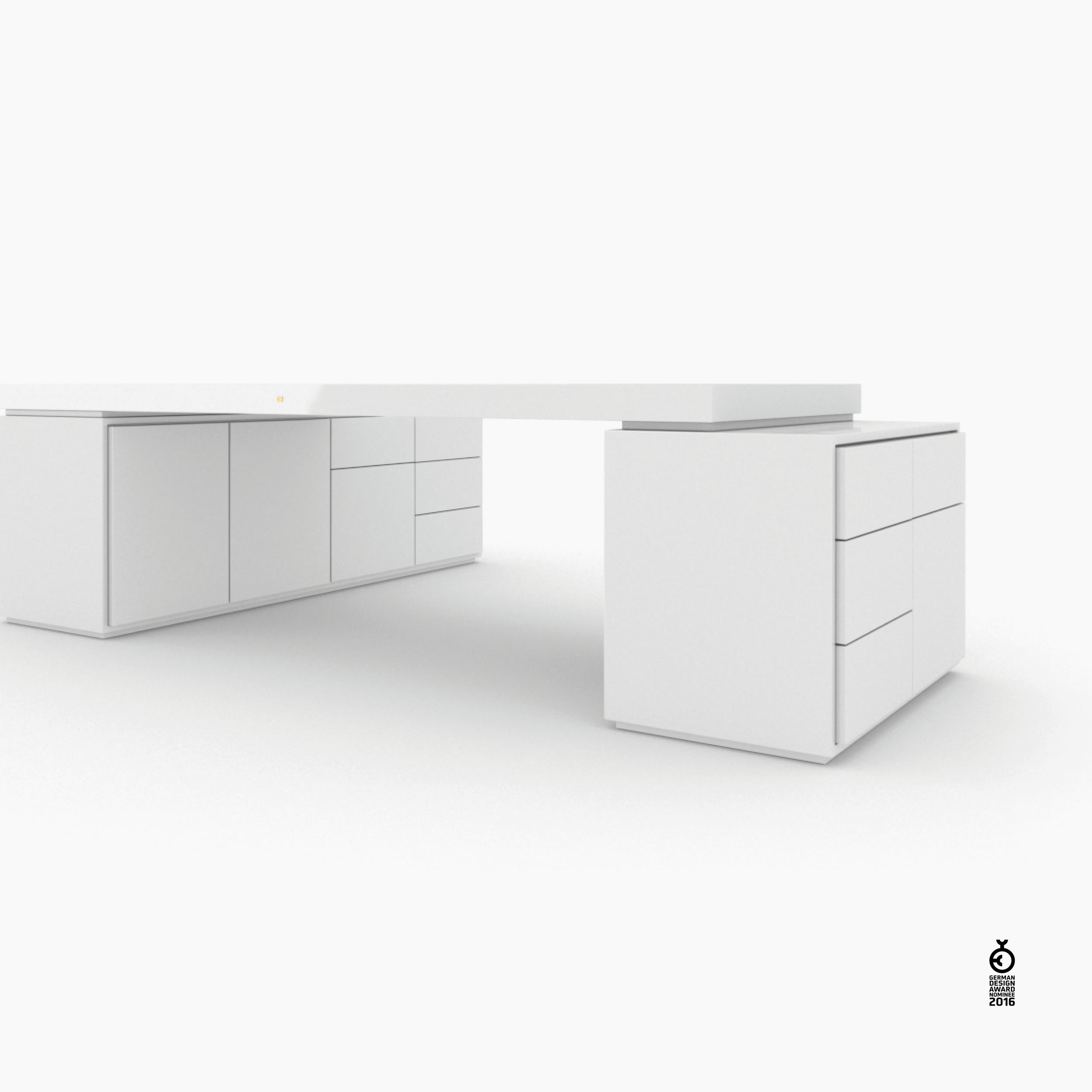 Schreibtisch scheiben und quader weiss luxuryfurniture Chefzimmer limited edition Schreibtische FS 96 FELIX SCHWAKE