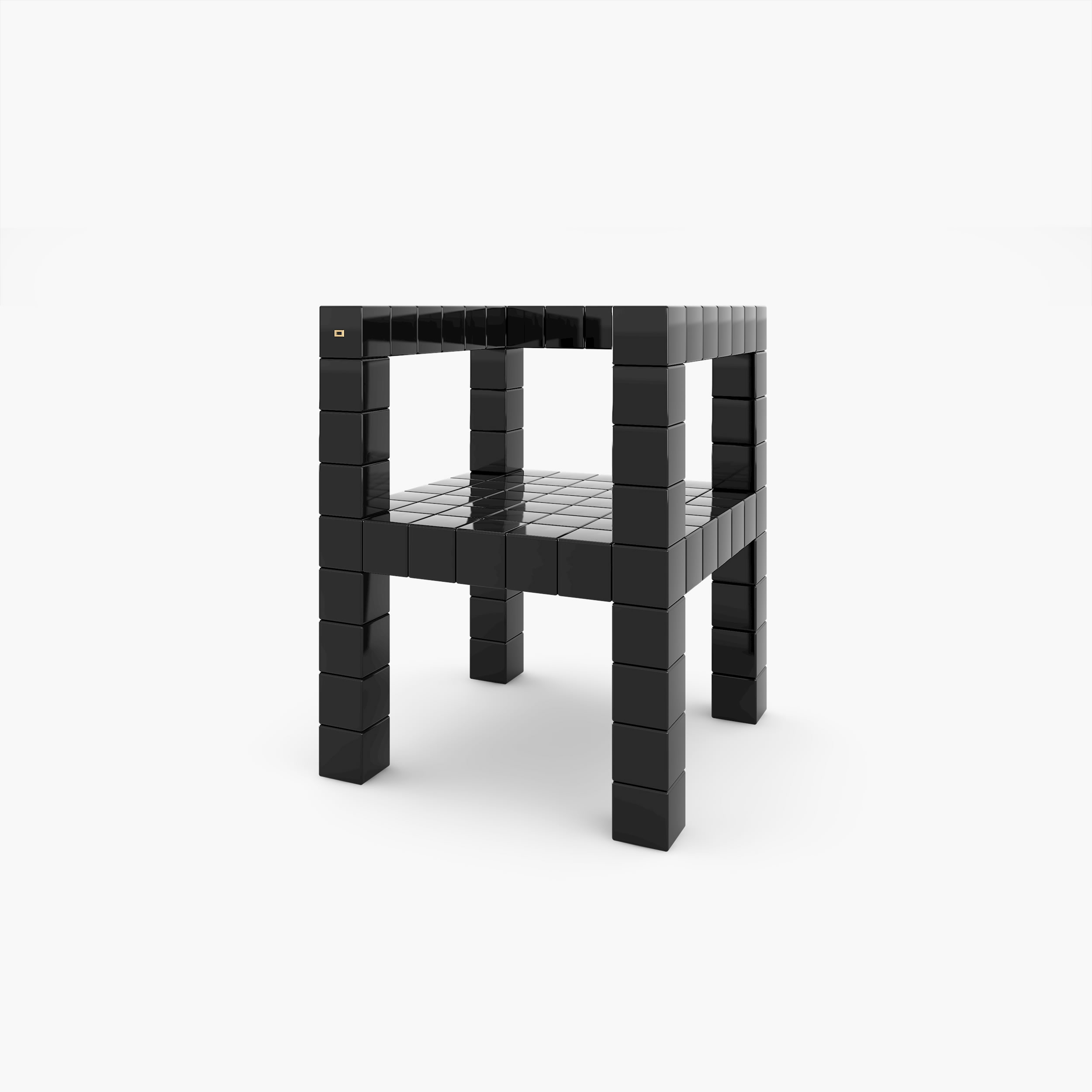 Stuhl Armlehnen Minimal Furniture Design Klavierlack Hochglanz Schwarz Felix Schwake 20 437RECHTECK