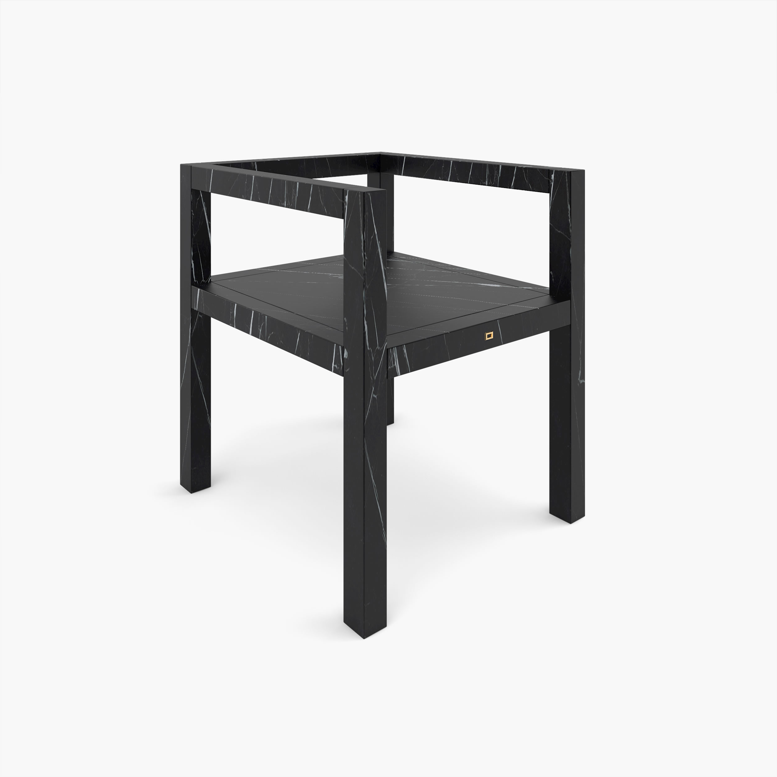 Stuhl Limited Edition Luxury Furniture Design Marmor Schwarz Felix Schwake 20 424 RECHTECK