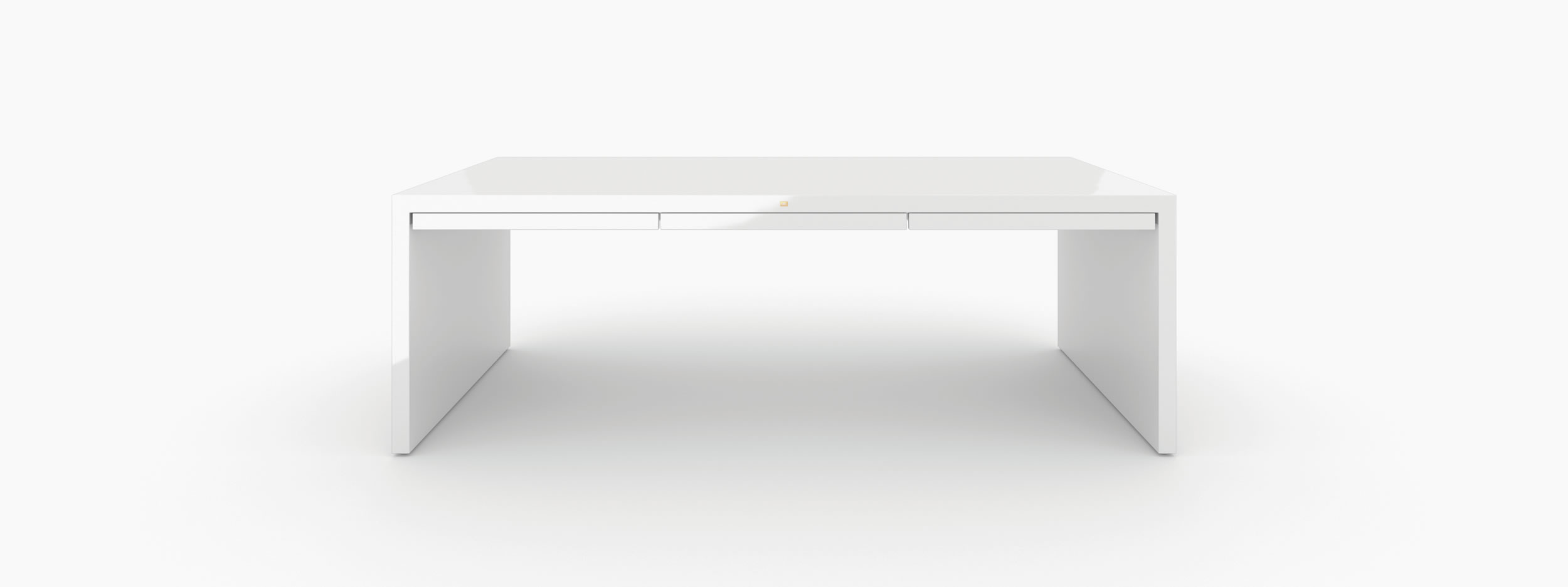 Tisch rechteckig weiss insplosion Buero furniture design Tische FS 84 FELIX SCHWAKE RECHTECK