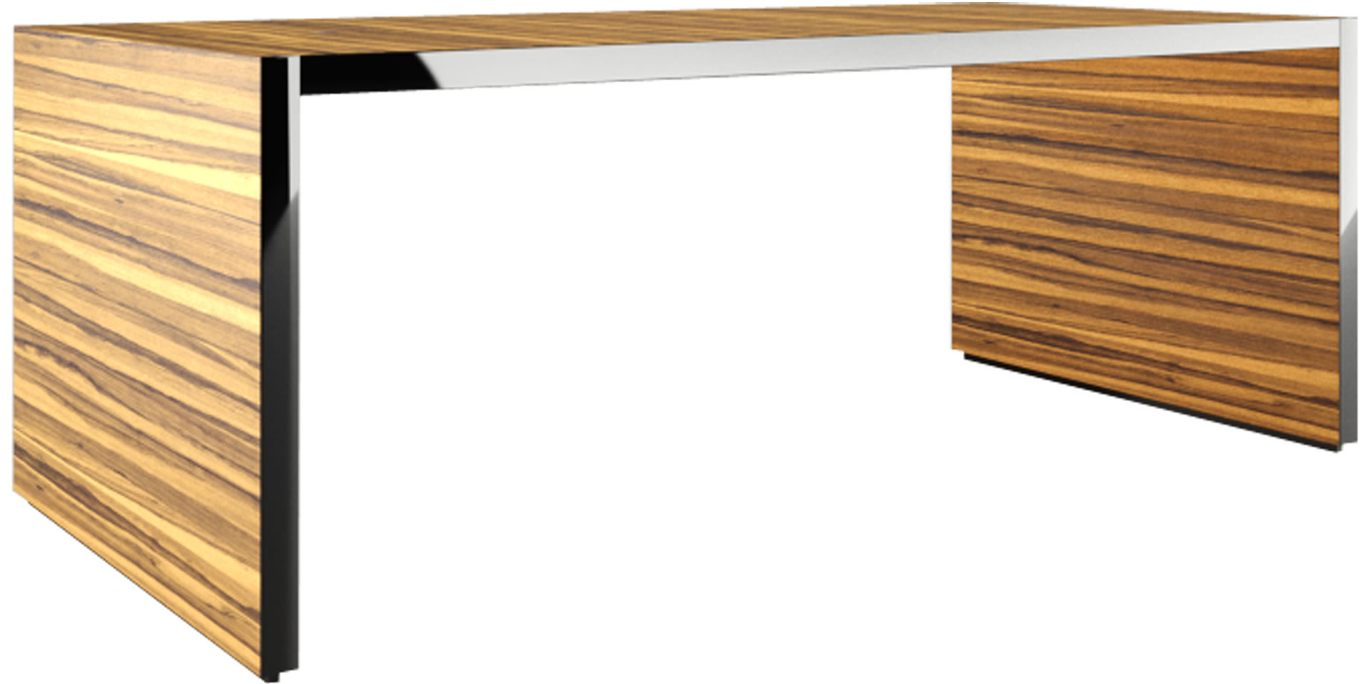 Tisch wangen-tisch helles Zebrano-Holz modern edel