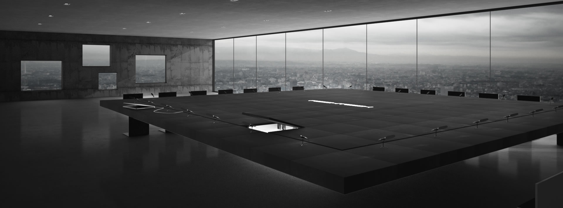 design konferenz tisch weiss schwarz puristisch edel modern luxus rechteckFELIX SCHWAKE RECHTECK