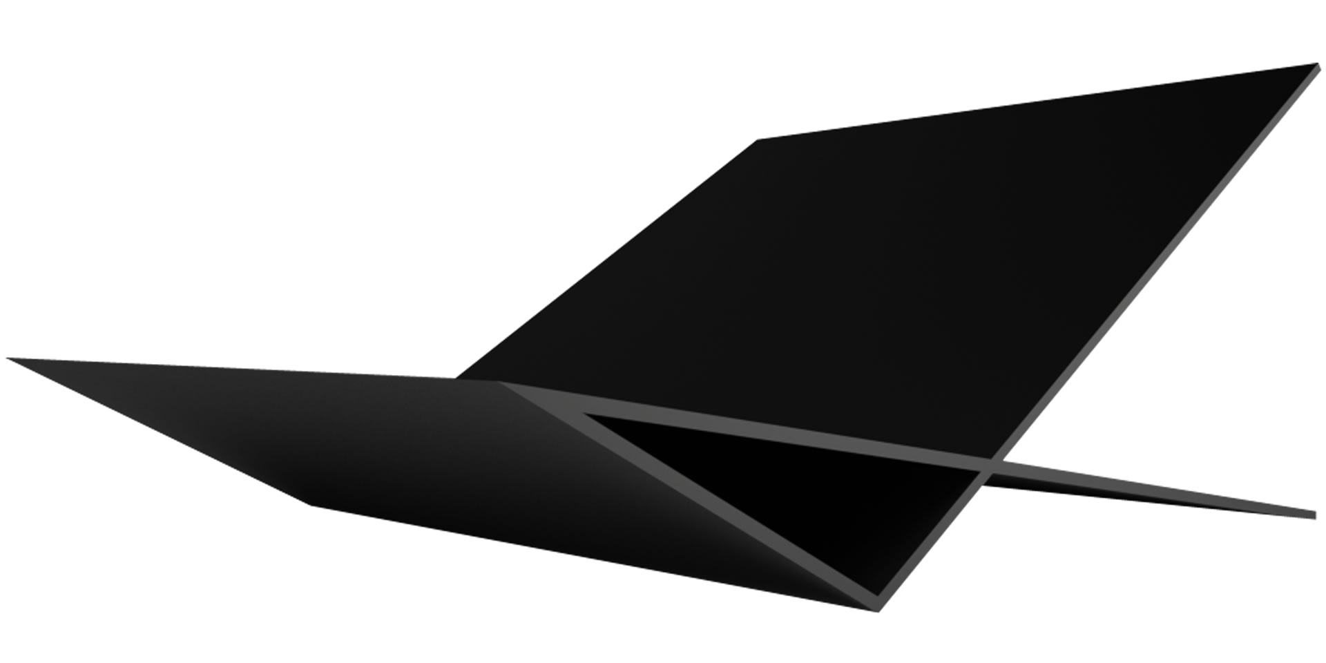 sessel flach modern futuristisch matt schwarz stealth filigran